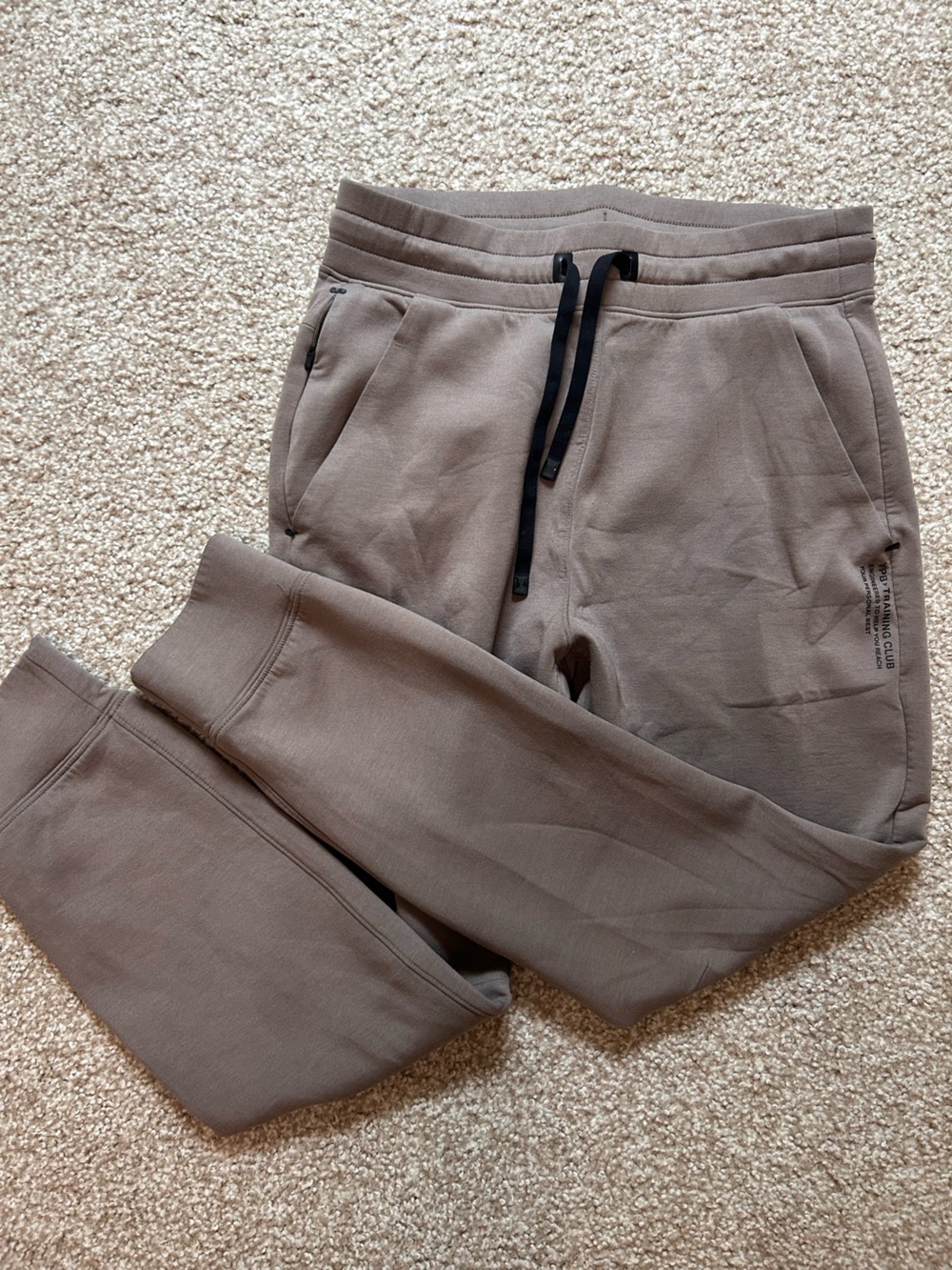 Abercrombie YPB Men's Slim Taupe Jogger Sweatpants with Drawstring